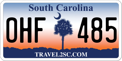 SC license plate OHF485