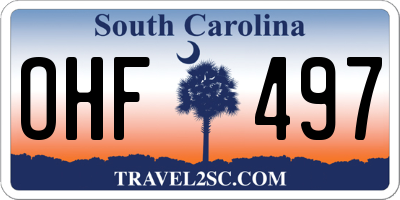 SC license plate OHF497