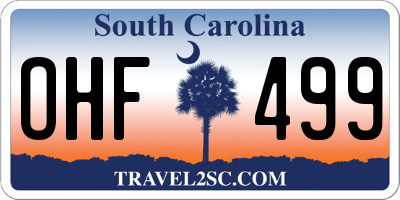 SC license plate OHF499