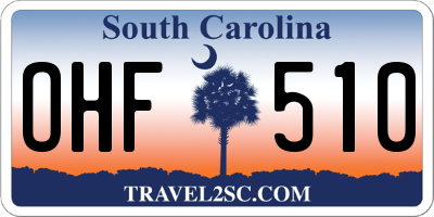 SC license plate OHF510