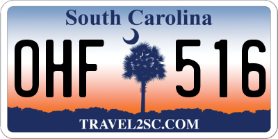 SC license plate OHF516
