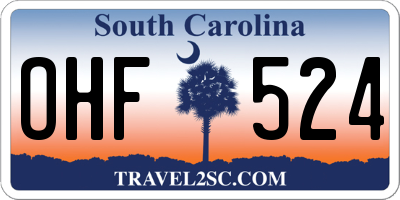 SC license plate OHF524