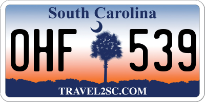 SC license plate OHF539