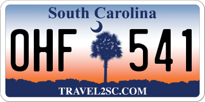SC license plate OHF541