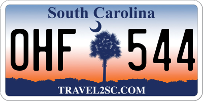 SC license plate OHF544