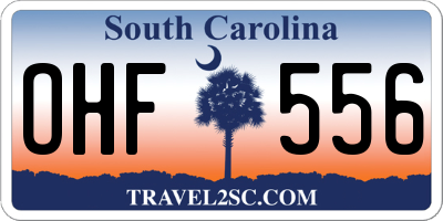 SC license plate OHF556
