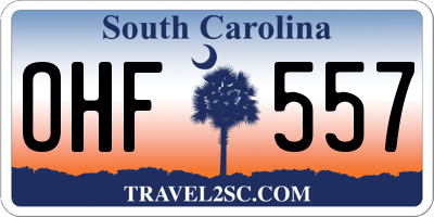 SC license plate OHF557