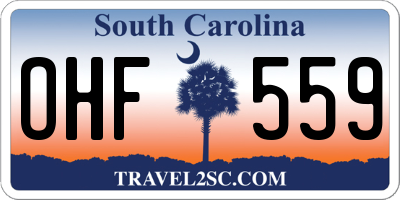 SC license plate OHF559