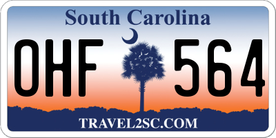 SC license plate OHF564