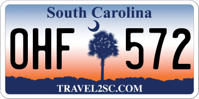 SC license plate OHF572