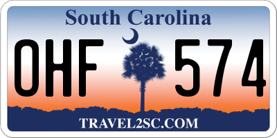SC license plate OHF574