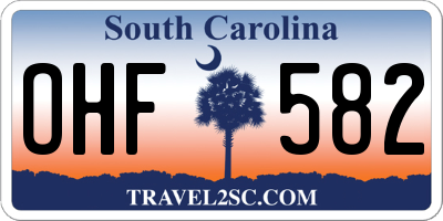SC license plate OHF582