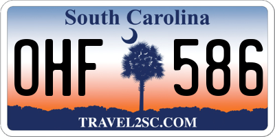 SC license plate OHF586