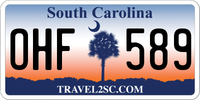SC license plate OHF589