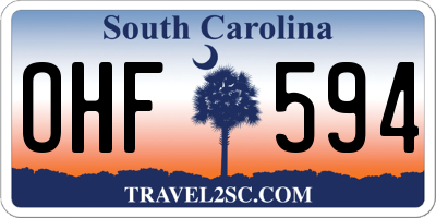 SC license plate OHF594