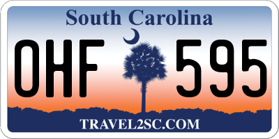 SC license plate OHF595