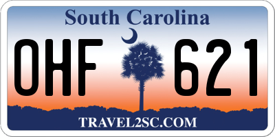 SC license plate OHF621