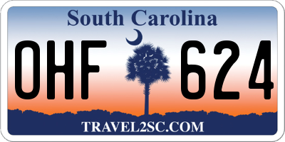 SC license plate OHF624