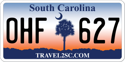SC license plate OHF627