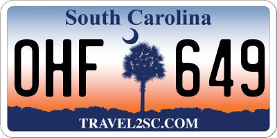 SC license plate OHF649