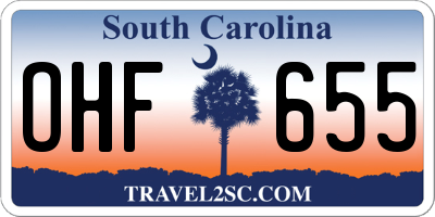 SC license plate OHF655