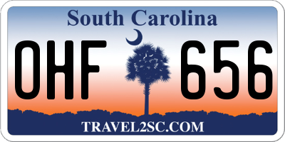 SC license plate OHF656