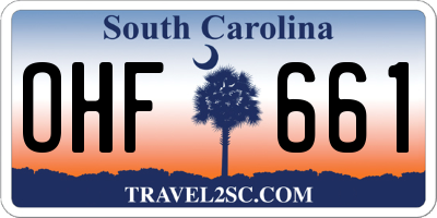 SC license plate OHF661