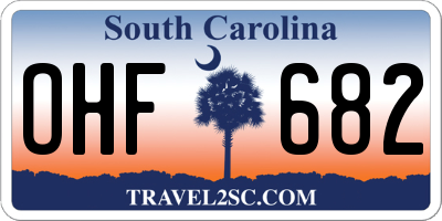 SC license plate OHF682