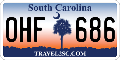 SC license plate OHF686