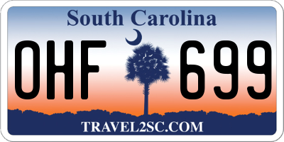 SC license plate OHF699