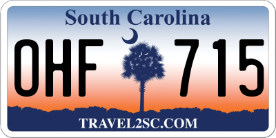 SC license plate OHF715