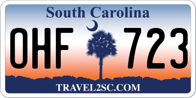 SC license plate OHF723