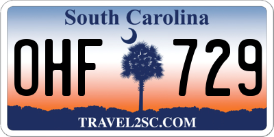 SC license plate OHF729