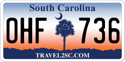 SC license plate OHF736