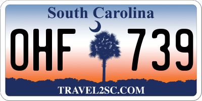 SC license plate OHF739