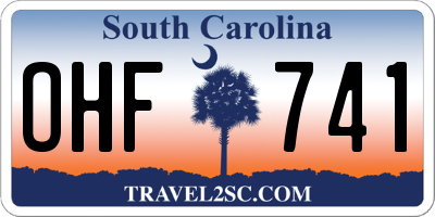 SC license plate OHF741