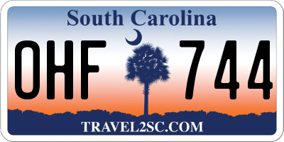 SC license plate OHF744