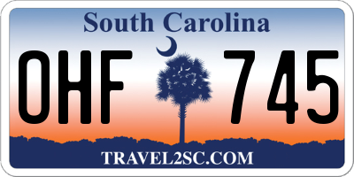 SC license plate OHF745