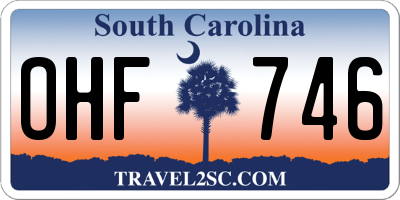 SC license plate OHF746