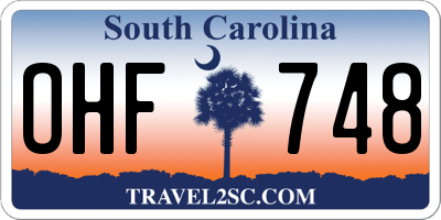 SC license plate OHF748