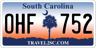 SC license plate OHF752