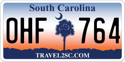 SC license plate OHF764