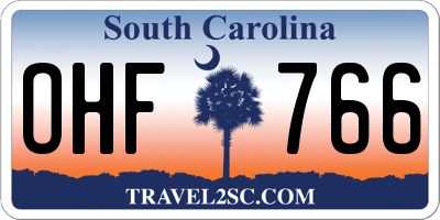SC license plate OHF766
