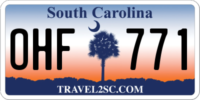 SC license plate OHF771