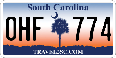 SC license plate OHF774