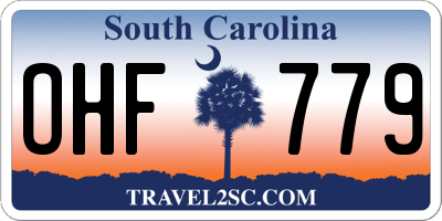 SC license plate OHF779