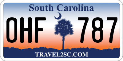 SC license plate OHF787