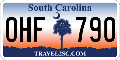 SC license plate OHF790