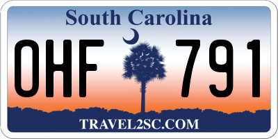 SC license plate OHF791