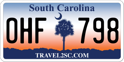 SC license plate OHF798